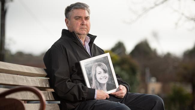 Courtney Herron’s grieving father, John Herron. Picture: Jason Edwards