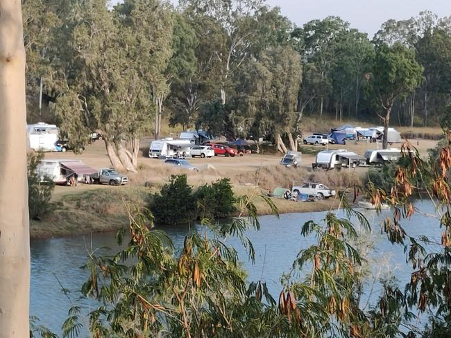 A small portion of the free campers at Calliope on Friday, July 10.