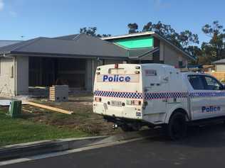 A fire broke out in a house under construction early Thursday morning. Picture: Andrew Jefferson