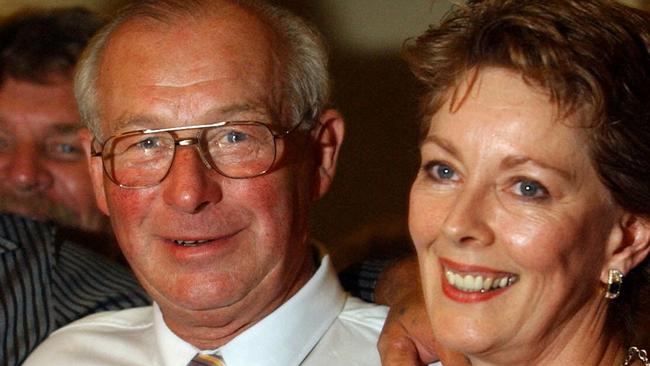 No go zone: Rogerson and Anne Melocco after their 2004 wedding. Picture: News Corp