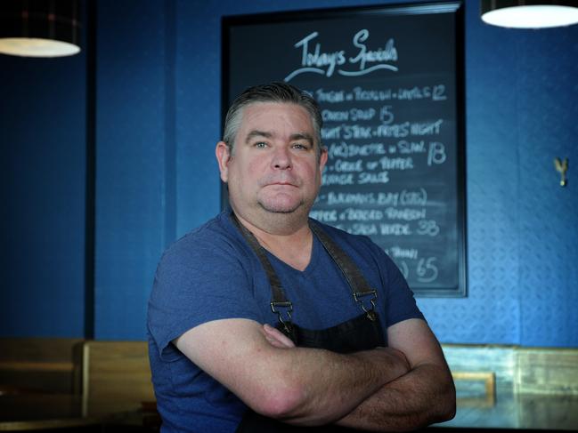 Sean Donovan, owner of Fitzroy Town Hall Hotel, is concerned about rising beef prices and the effect on the restaurant industry. Picture: Andrew Henshaw