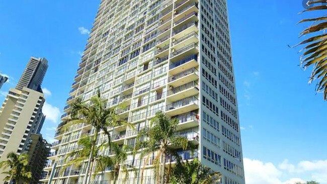 The woman fell from the Condor Units at Surfers Paradise. Picture: Supplied