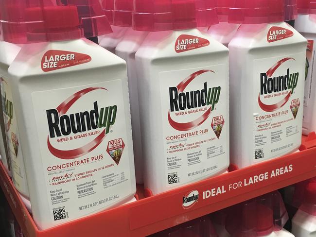 FILE - In this, Feb. 24, 2019, file photo, containers of Roundup are displayed at a store in San Francisco. German pharmaceutical company Bayer announced Wednesday, June 24, 2020, itÃ¢â¬â¢s paying up to $10.9 billion to settle a lawsuit over subsidiary MonsantoÃ¢â¬â¢s weedkiller Roundup, which has faced numerous lawsuits over claims it causes cancer.  (AP Photo/Haven Daley, File)