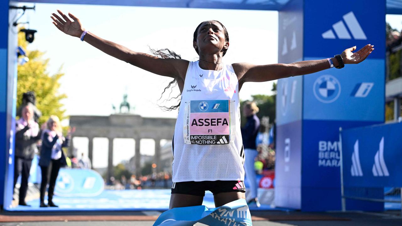 That feeling when you obliterate a world record. (Photo by Tobias SCHWARZ / AFP)