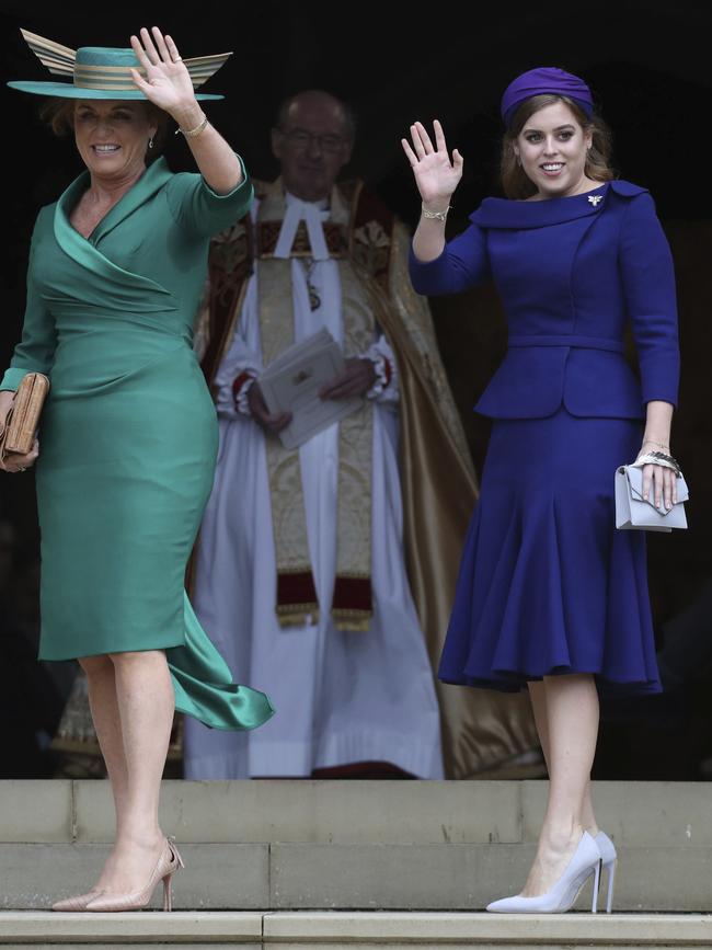 Beatrice was joined by her mother Sarah Ferguson. Picture: AP