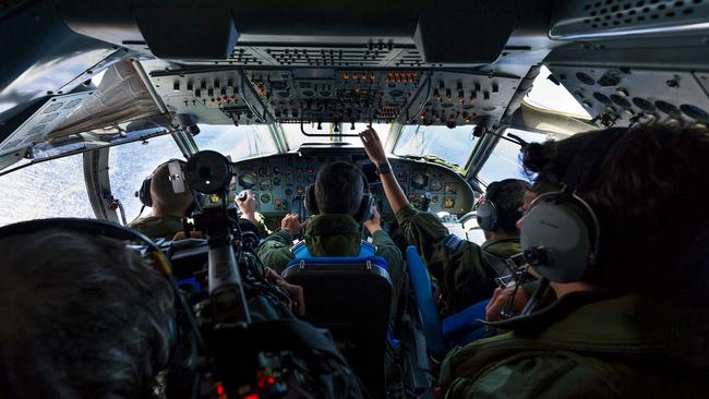 French soldiers  carry out searches for debris from the crashed EgyptAir flight MS804.