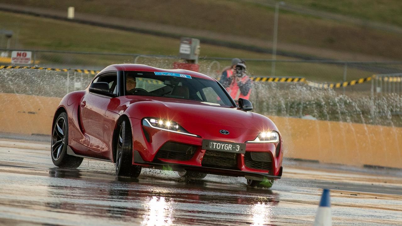 The Toyota Supra was no match for a V8 powered Holden Commodore at Beat the Blue. Photo: Chequered Flag Photography