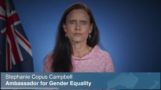 The furore began earlier this week when Australia's Department of Foreign Affairs and Trade (DFAT) posted a one-minute video of Australia’s new ambassador for gender equality Stephanie Copus Campbell on Twitter.