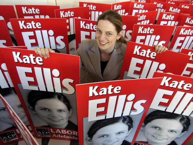 Kate Ellis as Labor candidate for Adelaide ahead of the 2004 federal election.