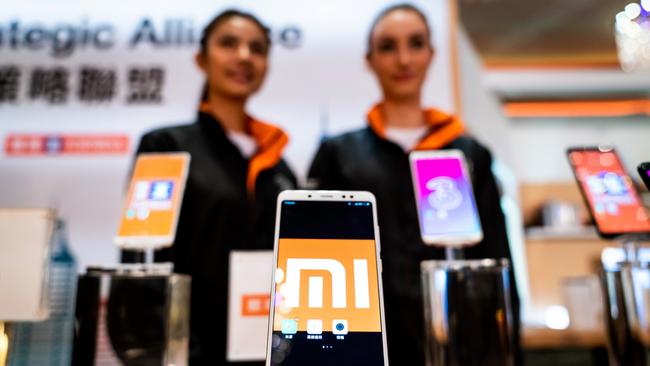 Xiaomi Corp smartphones stand on display. Picture: Bloomberg