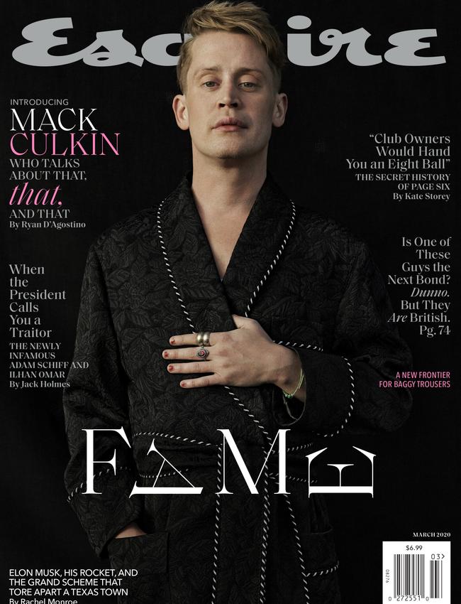 Culkin’s cover for Esquire magazine. Picture: Esquire