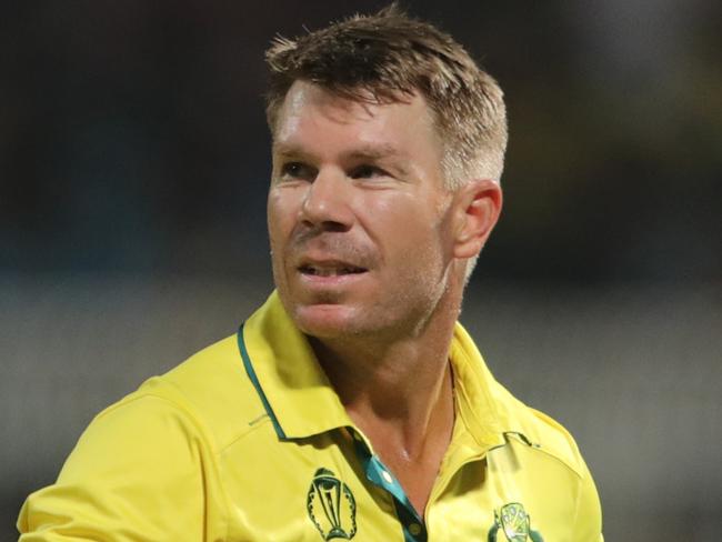 KOLKATA, INDIA - NOVEMBER 16: Australia's David Warner makes their way off after being dismissed during the ICC Men's Cricket World Cup 2023 semi final match between South Africa and Australia at Eden Gardens on November 16, 2023 in Kolkata, India. (Photo by Pankaj Nangia/Gallo Images)