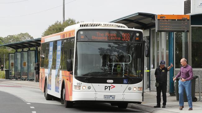 About 100 bus drivers working in Doncaster and North Fitzroy have been forced into isolation after a Covid-19 outbreak. Picture: David Crosling