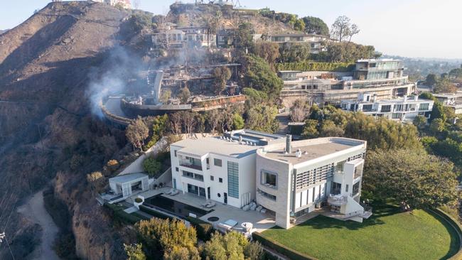 Tom Hanks' mansion in Pacific Palisades was somehow spared from the flames. Picture: BACKGRID