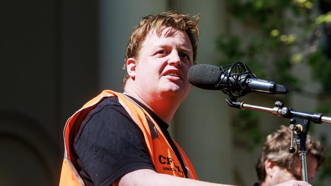 CFMEU national secretary Zach Smith has accused Tony Burke of breaching an undertaking to give the union a chance to address serious allegations. Picture: Aaron Francis/NewsWire