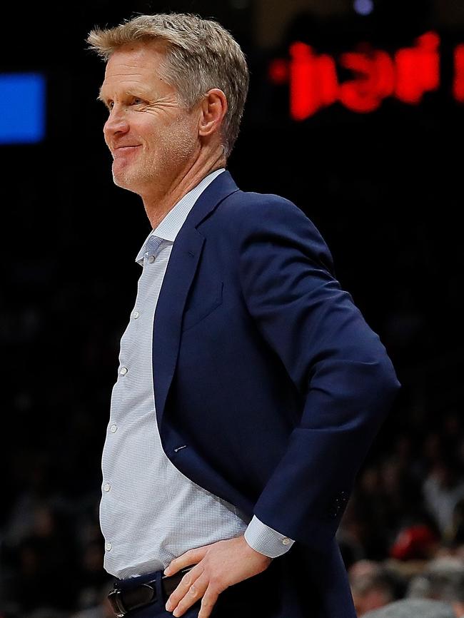 Warriors coach Steve Kerr is a big Bogut fan. Pic: Getty Images/AFP