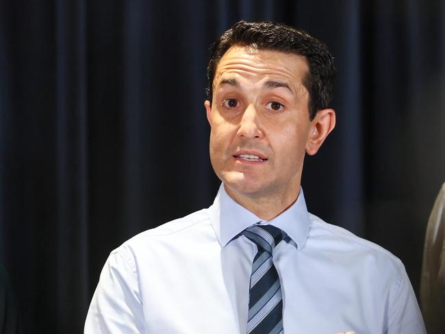 Cairns, 15 January 2025. Queensland Premier David Crisafulli during a press conference at the Cairns police station. Picture: Supplied