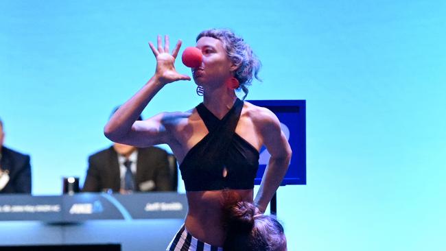 BRISBANE, AUSTRALIA - NewsWire Photos - DECEMBER 21, 2023.Climate activists protest during ANZ BankÃs Annual General Meeting (AGM) in Brisbane.Picture: Dan Peled / NCA NewsWire