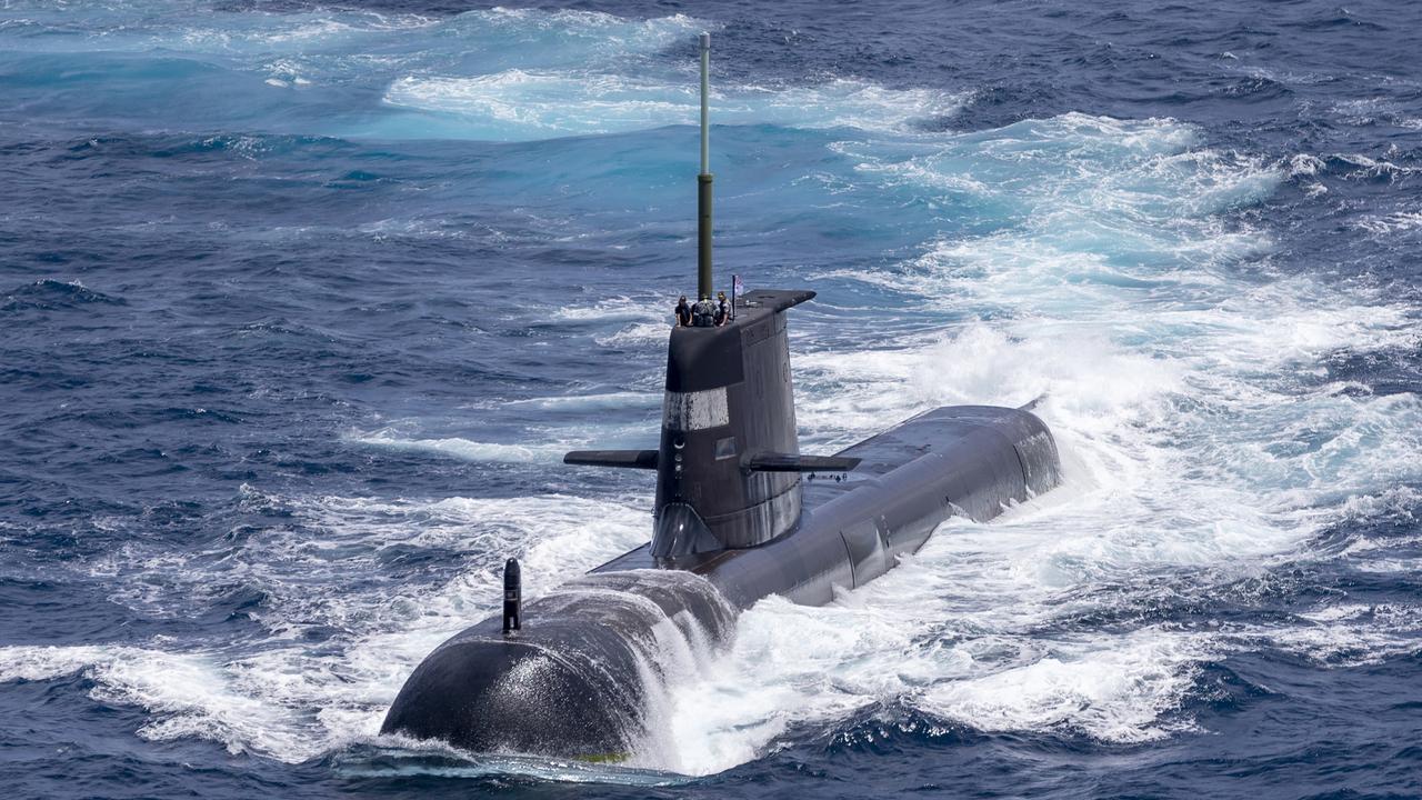 The US navy Virginia-class submarine is expected to operate out of Australia from 2027. Picture: POIS Yuri Ramsey/Australian Defence Force via Getty Images