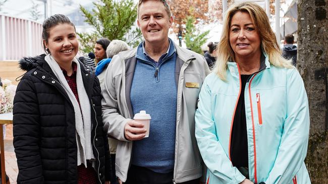 Maroondah councillors Marijke Graham, Mike Symon and Nora Lamont at Ringwood Town Square. Picture: Supplied.