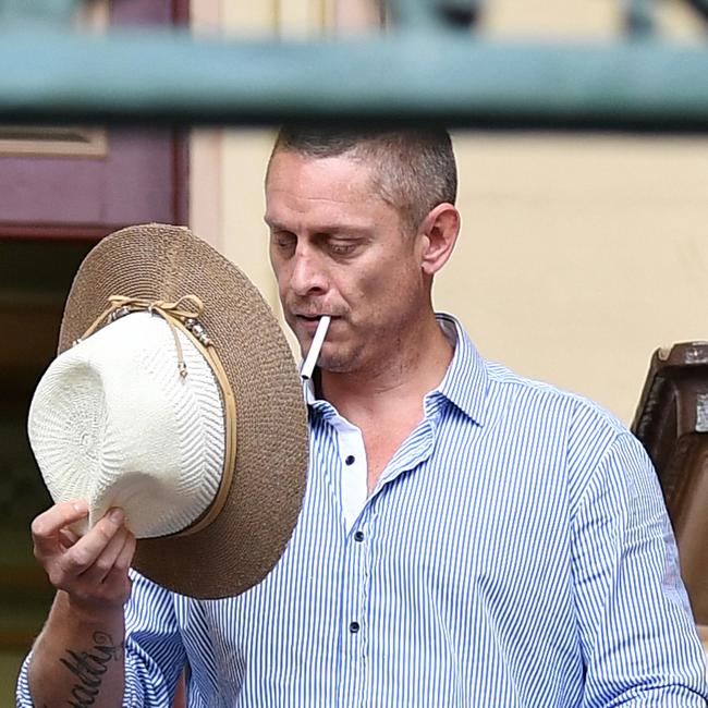 Luke Thomas leaves Newtown Local Court. (AAP Image)