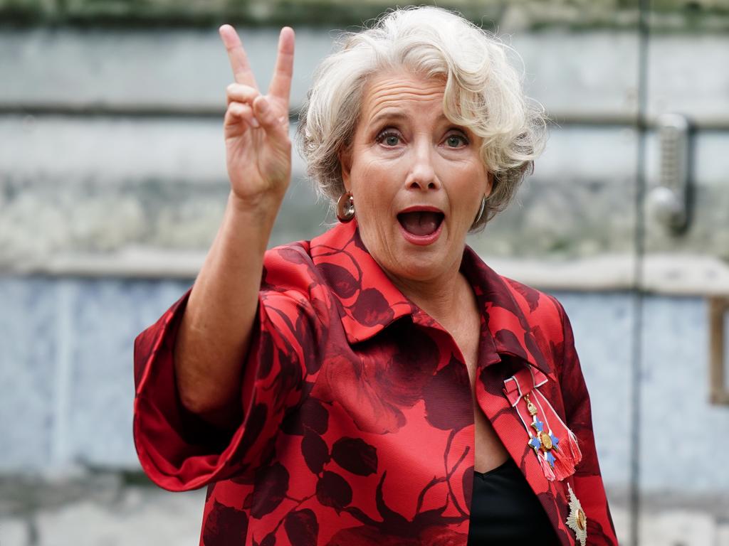 Dame Emma Thompson arrives at Westminster Abbey ahead of the Coronation of King Charles III and Queen Camilla. Picture: Getty