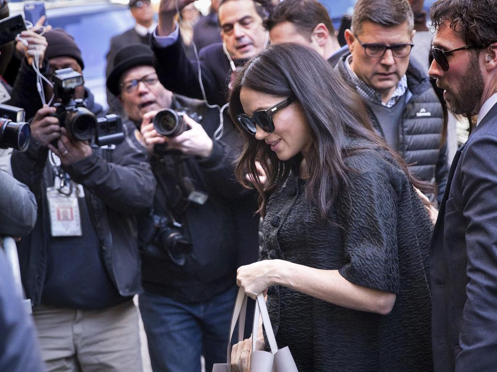 Meghan, Duchess of Sussex, arriving for her baby shower at the Mark Hotel in NYC.