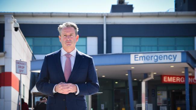 Greg Warren outside Campbelltown Hospital.