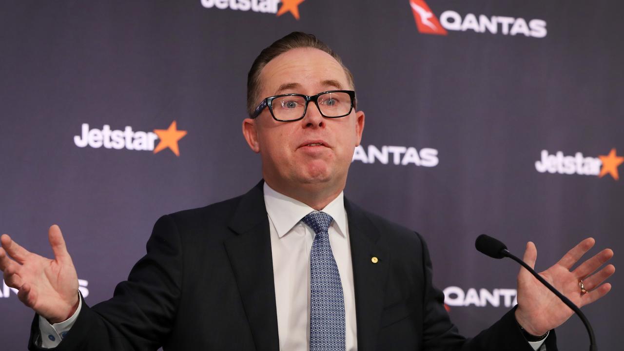 Qantas CEO Alan Joyce announces $25 billion in lost revenue since the beginning of the pandemic. Picture: Lisa Maree Williams/Getty Images