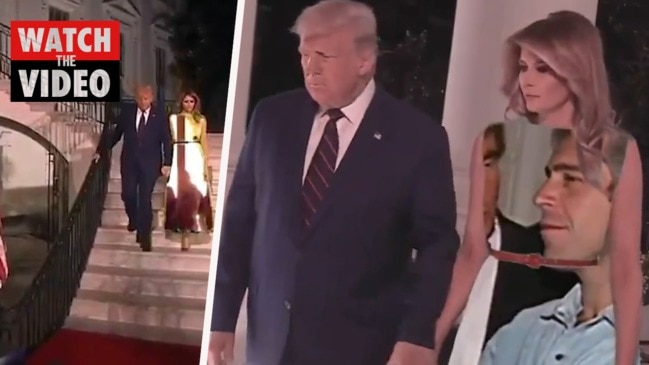 Rnc 2020 Melania Trumps Dress Ignites Twitter Green Screen Chaos