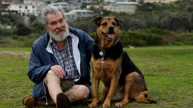 John Brown with Bella who he adopted after her former owners divorced.