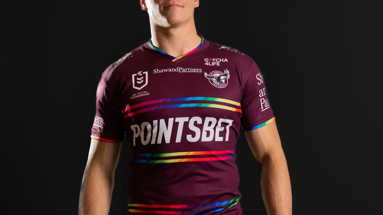 This is the jersey that the players are refusing to wear. Picture: Manly Digital