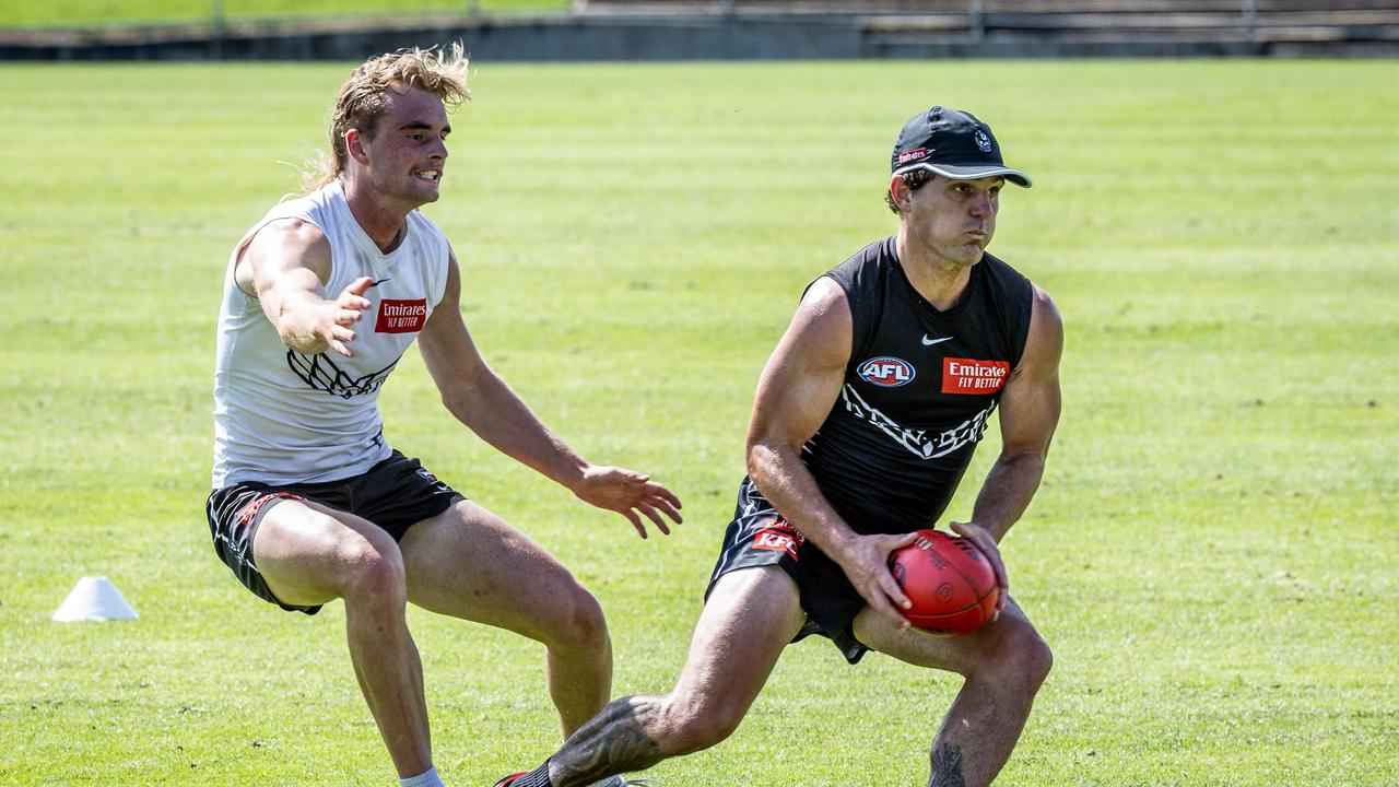 Collingwood at Victoria Park. Lachie Schultz. Picture: Jake Nowakowski