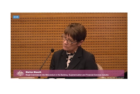 Marion Messiah takes the stand at the royal commission into financial services