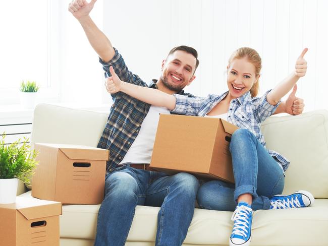 A couple for are first home buyers who have just moved into their property. Picture: iStock.