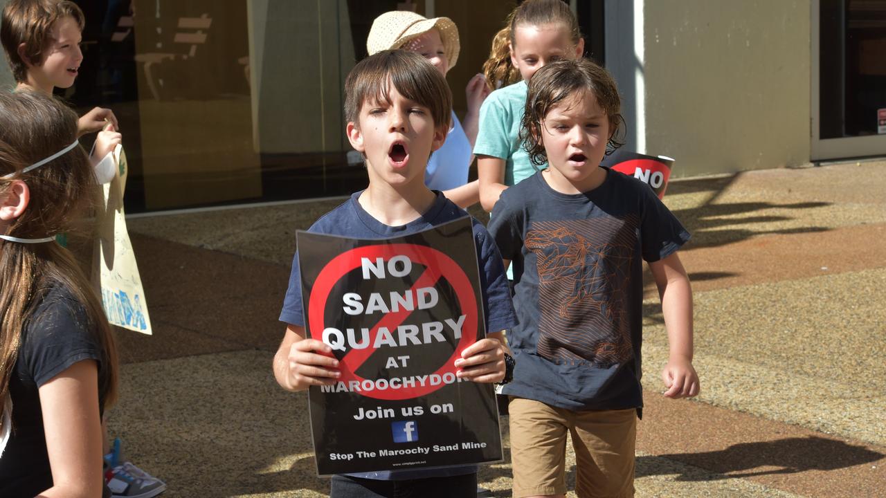 Sand mine opponents attend the Nambour Council Chambers.