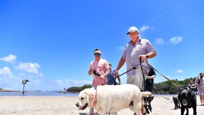 Dog-lovers protested the changes ahead of the Sunshine Coast Council’s decision last December. Picture: Patrick Woods.