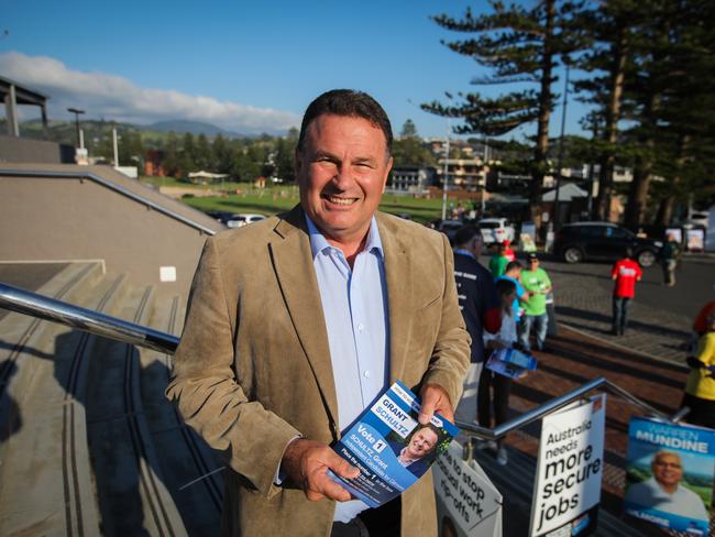 Grant Schultz on election day. Photo:Wesley Lonergan