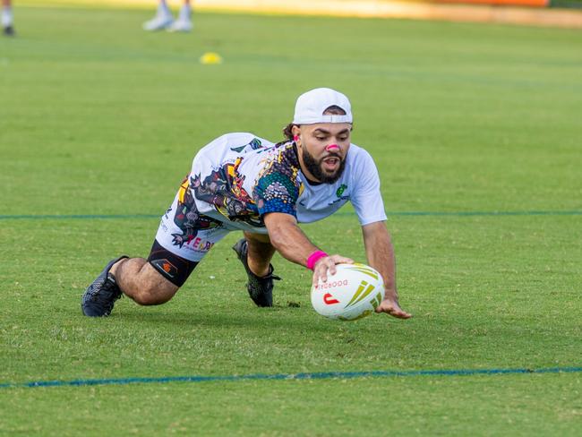 The Barry Hounslow Most Outstanding Player Memorial Award winner Shoshone Thompson from the Darwin Crocs at the 2025 NT Touch Football State Titles. Picture: Touch Football Australia