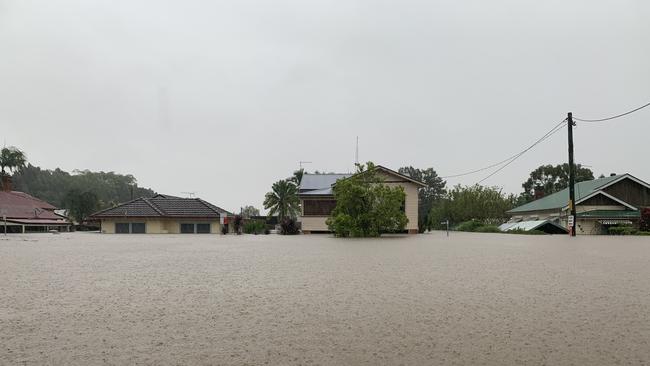 Gaggin Lane in Lismore flooded on Monday. Picture: Stuart Cumming