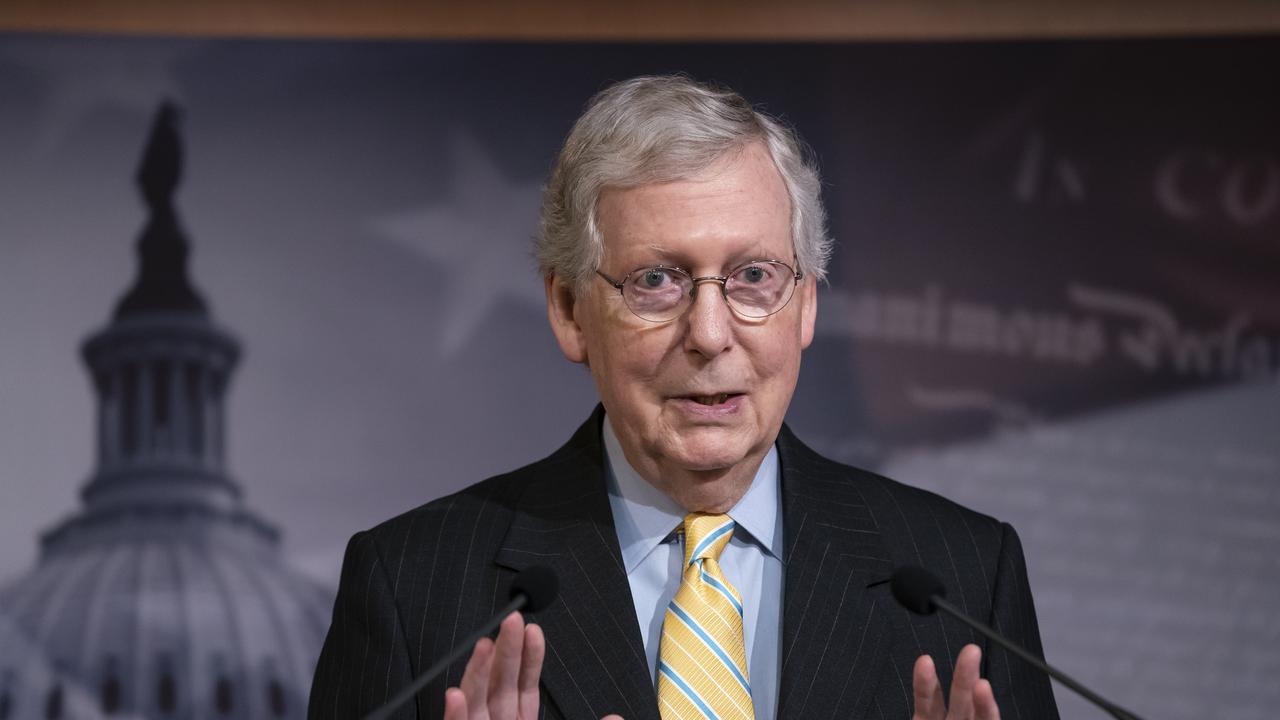 Senate Majority Leader Mitch McConnell, R-Ky., holds a news conference ahead of the Fourth of July break, at the Capitol in Washington, Thursday, June 27, 2019. Picture: AP/ Scott Applewhite.