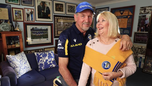 Parramatta Eels Rugby League legend Ray Price with his wife Sandy. Pics Adam Head