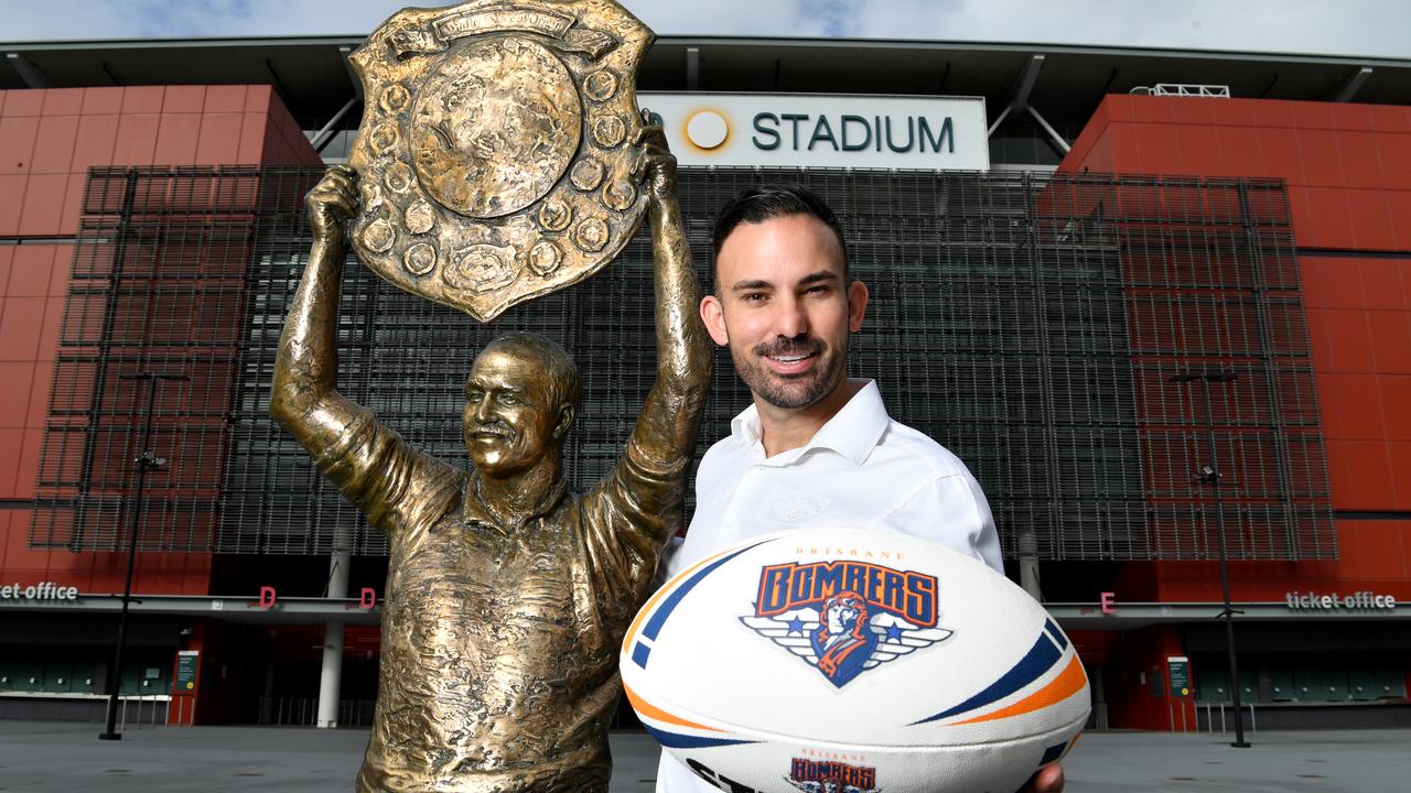 Brisbane Bombers NRL team bid director Nick Livermore posing for a photograph at Suncorp Stadium.