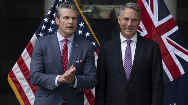 US Secretary of Defence Pete Hegseth and Australian Defence Minister Richard Marles. Picture: Department of Defence