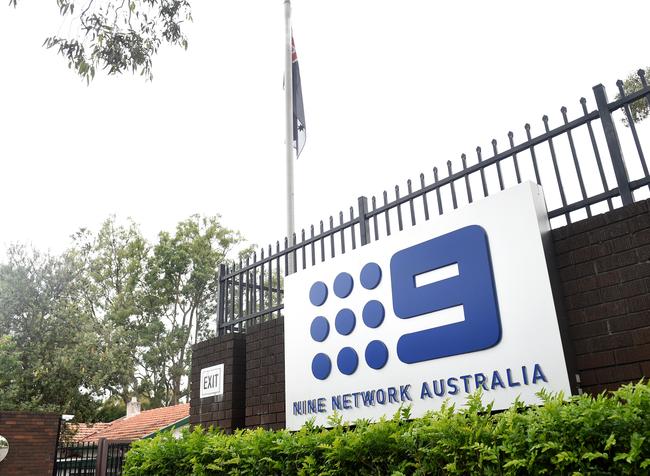 The entry gate to the Channel 9 studios in Sydney’s Willoughby.