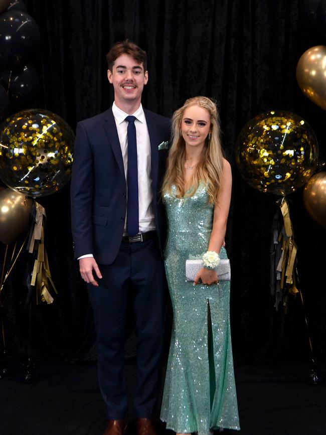 SCHOOL FORMAL 2022 - CALVARY CHRISTIAN COLLEGE. Lleyton Jackson (not graduating student) and Molly Davis. Picture: Evan Morgan
