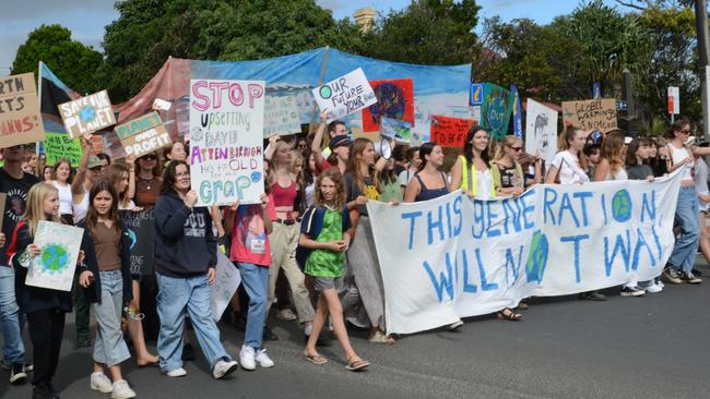 A School Strike for Climate protest was held in Byron Bay on Friday, May 21, 2021. Picture: Liana Boss