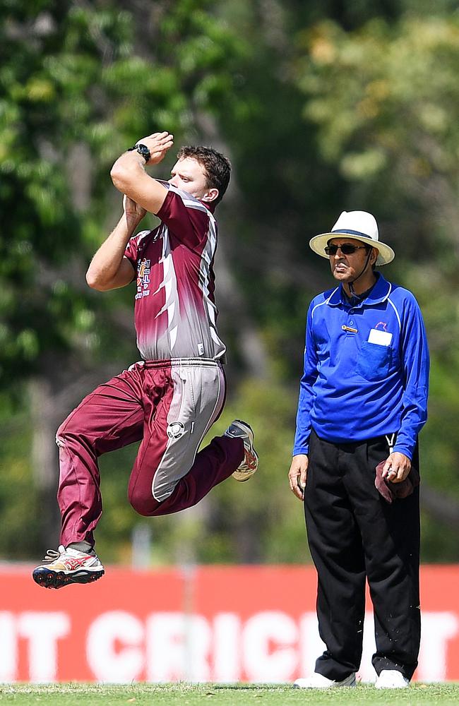 Alex Bleakley bowls for Palmerston. Picture: Keri Megelus