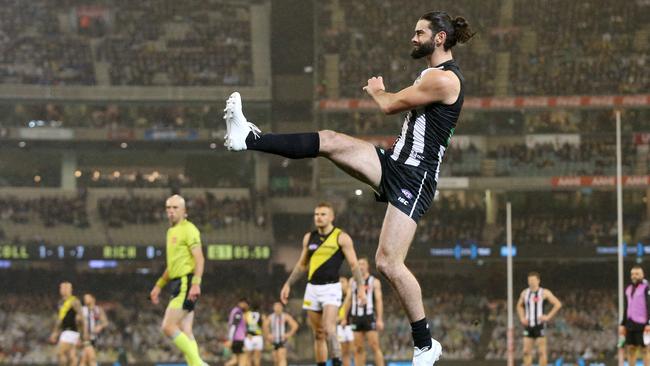 Mick Malthouse says Grundy plays like a ruck rover. Pic: Michael Klein