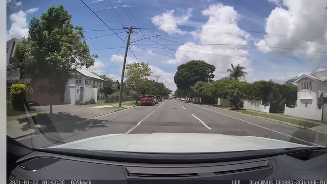 A Brisbane mechanic has allegedly clocked 102km/h in a 50 zone in a client’s Audi. Picture: Dashcam Owners Australia.